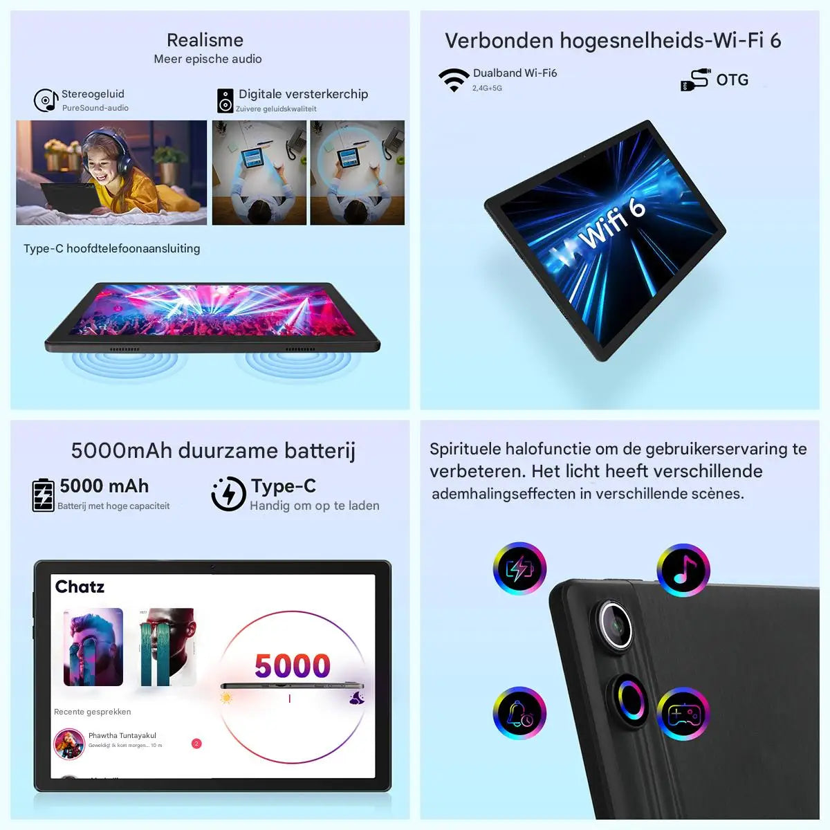 URAOCamera Android Tablet 64GB 1TB Expandable Storage GMS Stylus