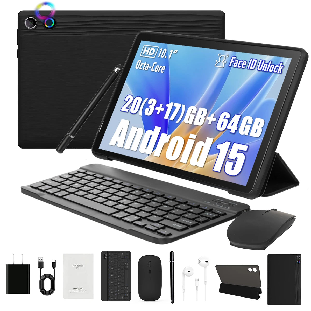 URAOCamera Android Tablet 64GB 1TB Expandable Storage GMS Stylus