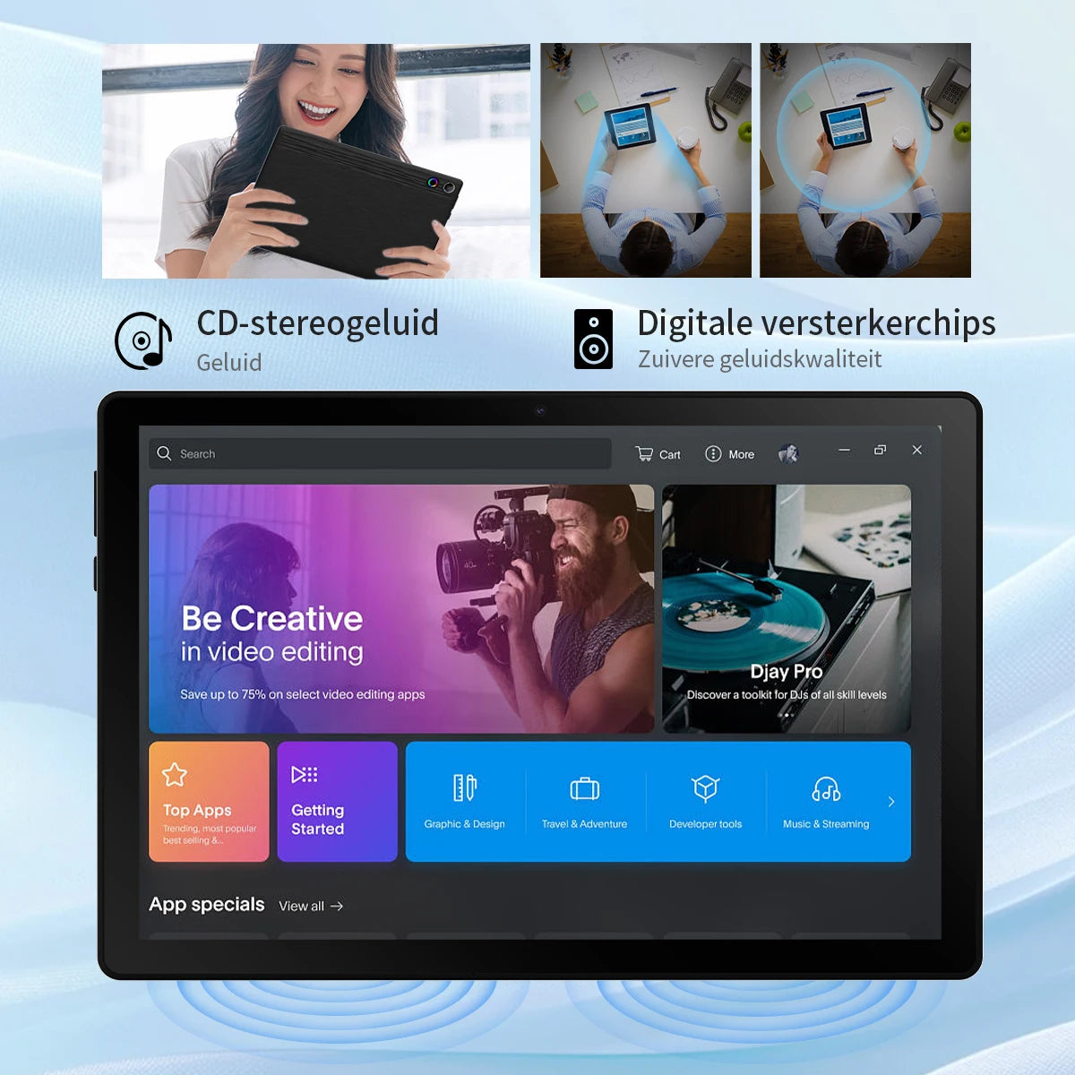 URAOCamera Android Tablet 64GB 1TB Expandable Storage GMS Stylus