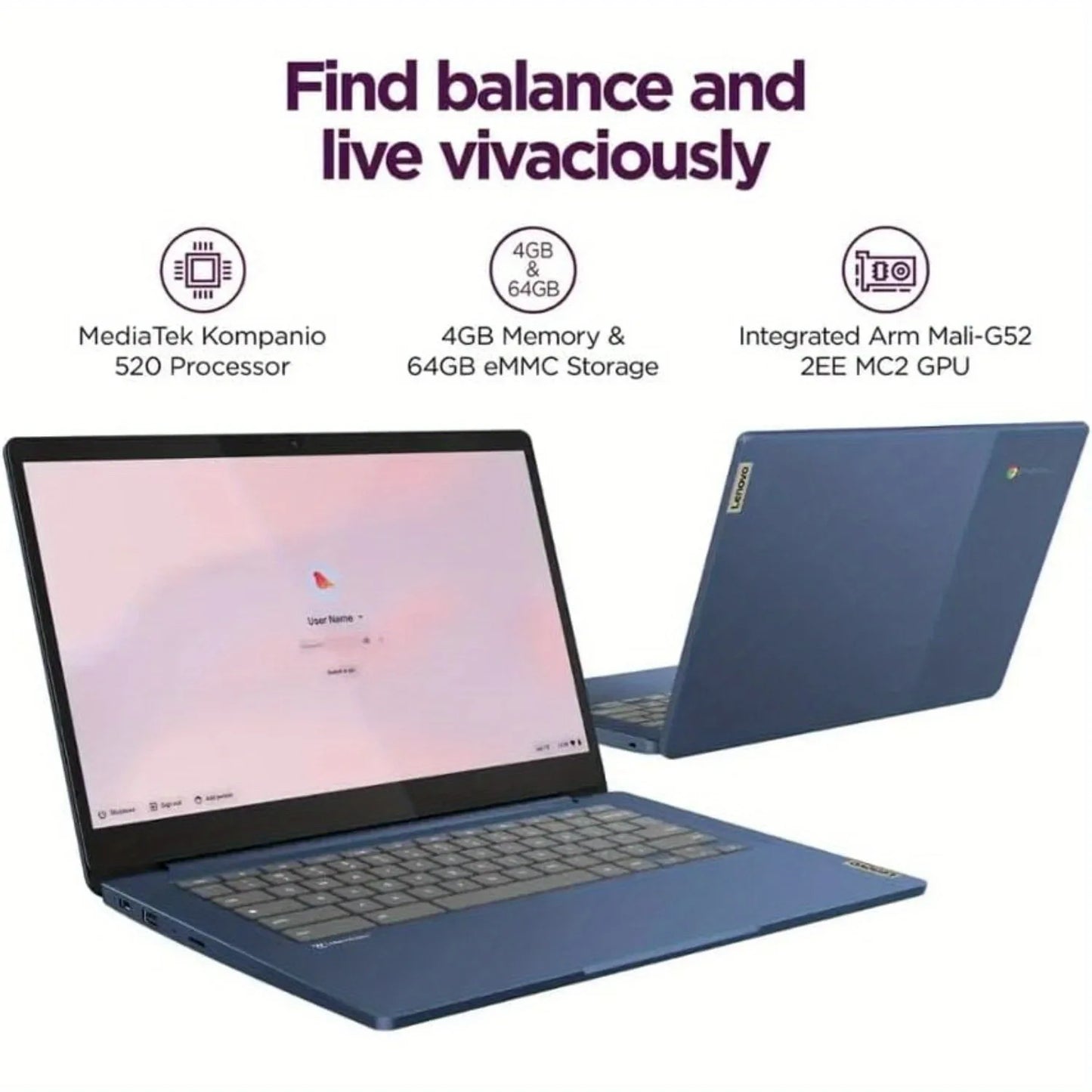 Lenovo IdeaPad Slim Chromebook Kompanio 520 Full HD