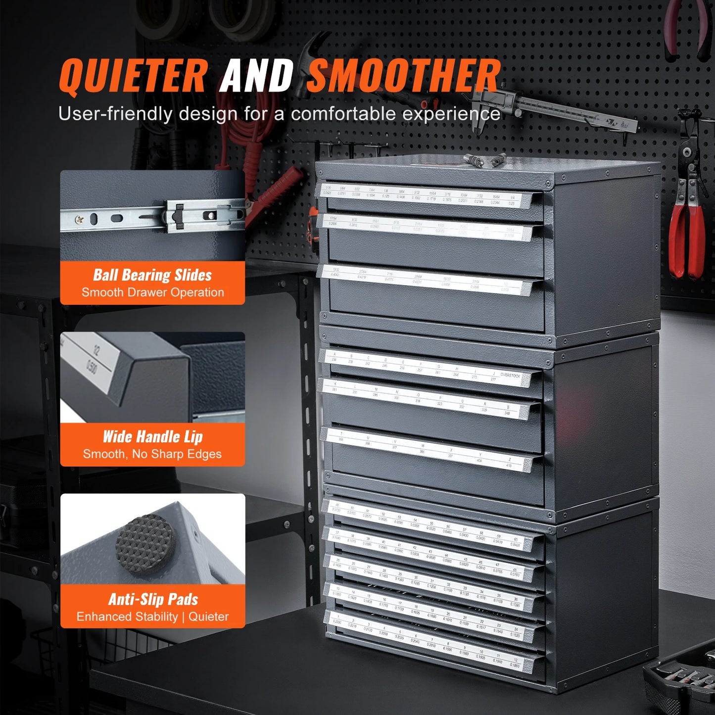 SucceBuy Steel Drill Dispenser Cabinet Three Drawer Organizer