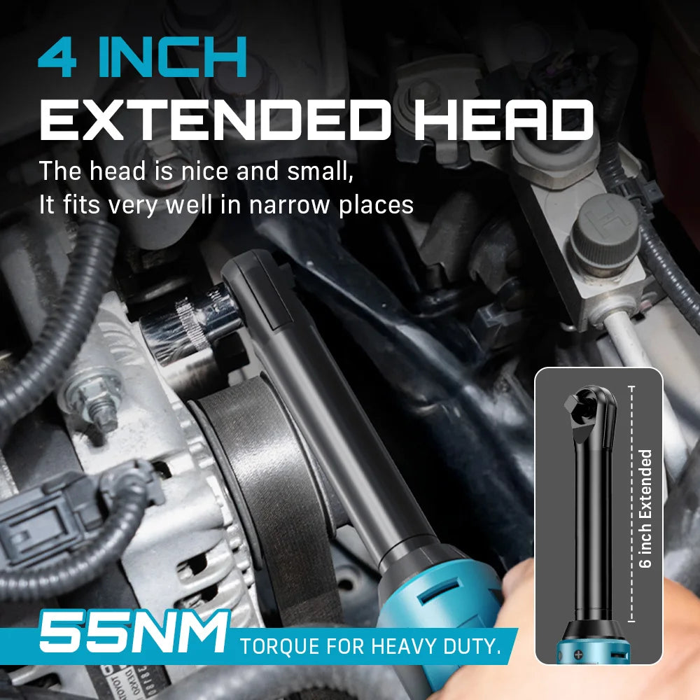 Seesii Cordless 12V Ratchet Wrench 55Nm With Dual Batteries