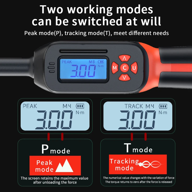 MoveCrab Digital Torque Wrench 1 To 340 Nm With LED