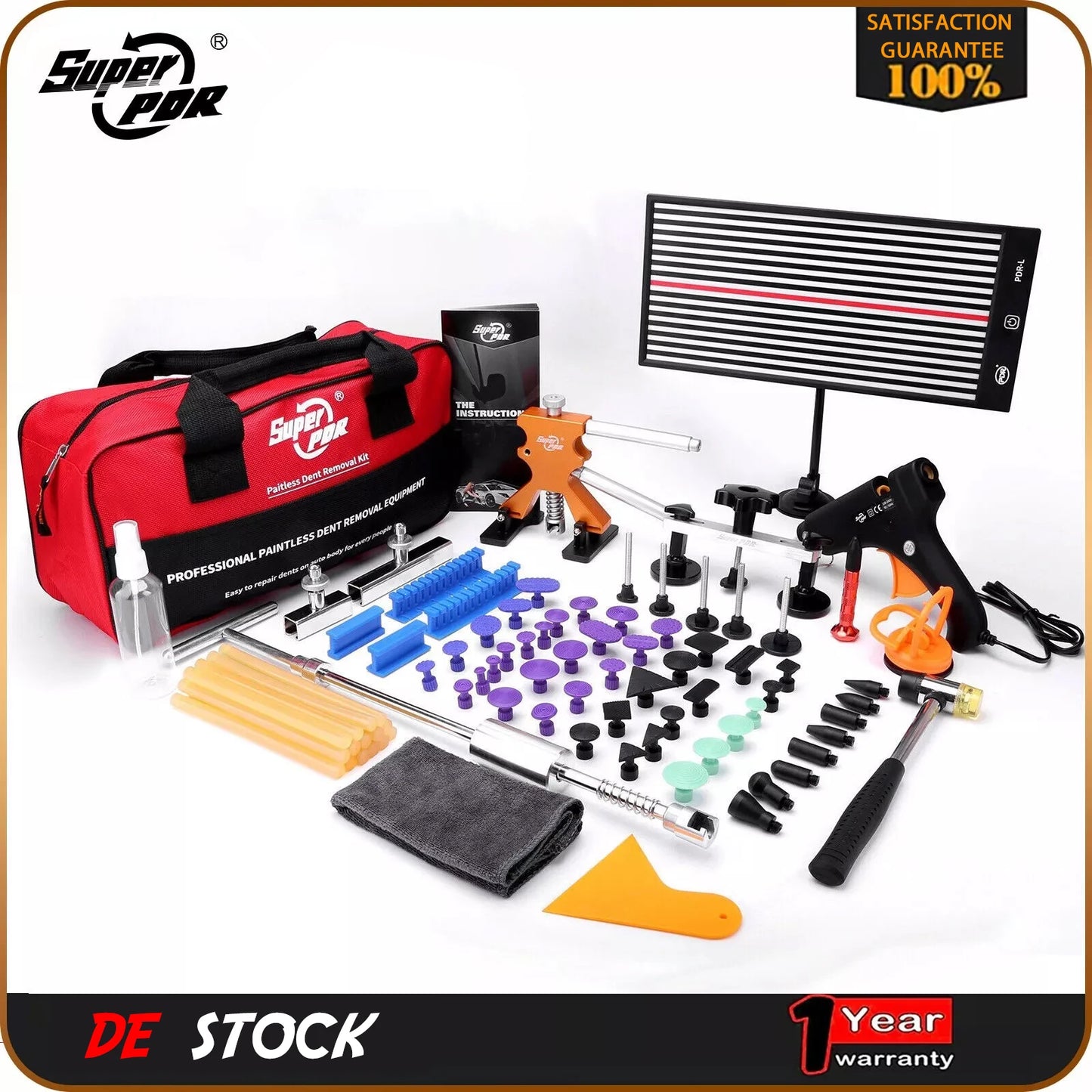 PDR Paintless Dent Removal Kit For Cars Pro Tools Included