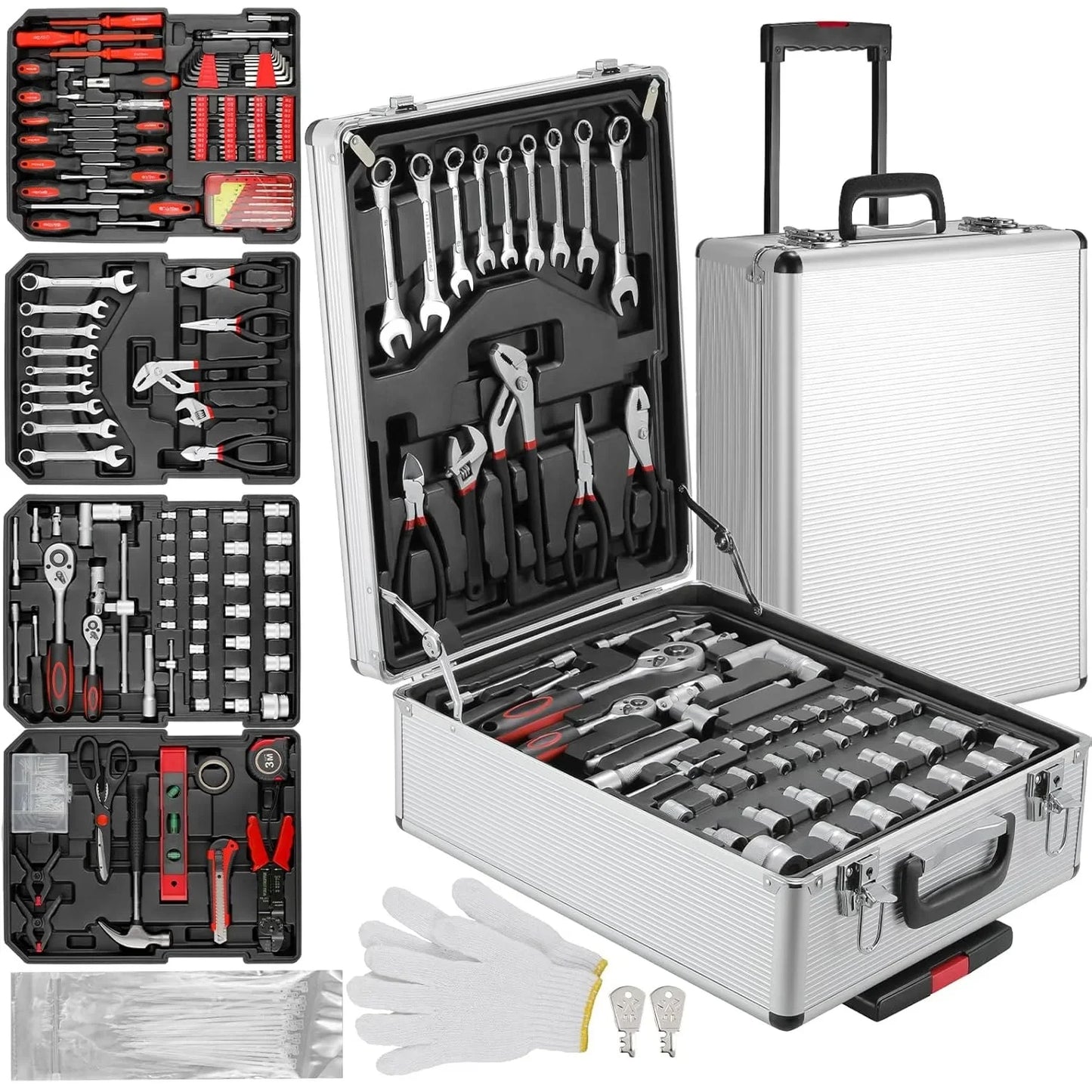 TLGREENDIY 799Piece Tool Set With Trolley Case For Home Repair