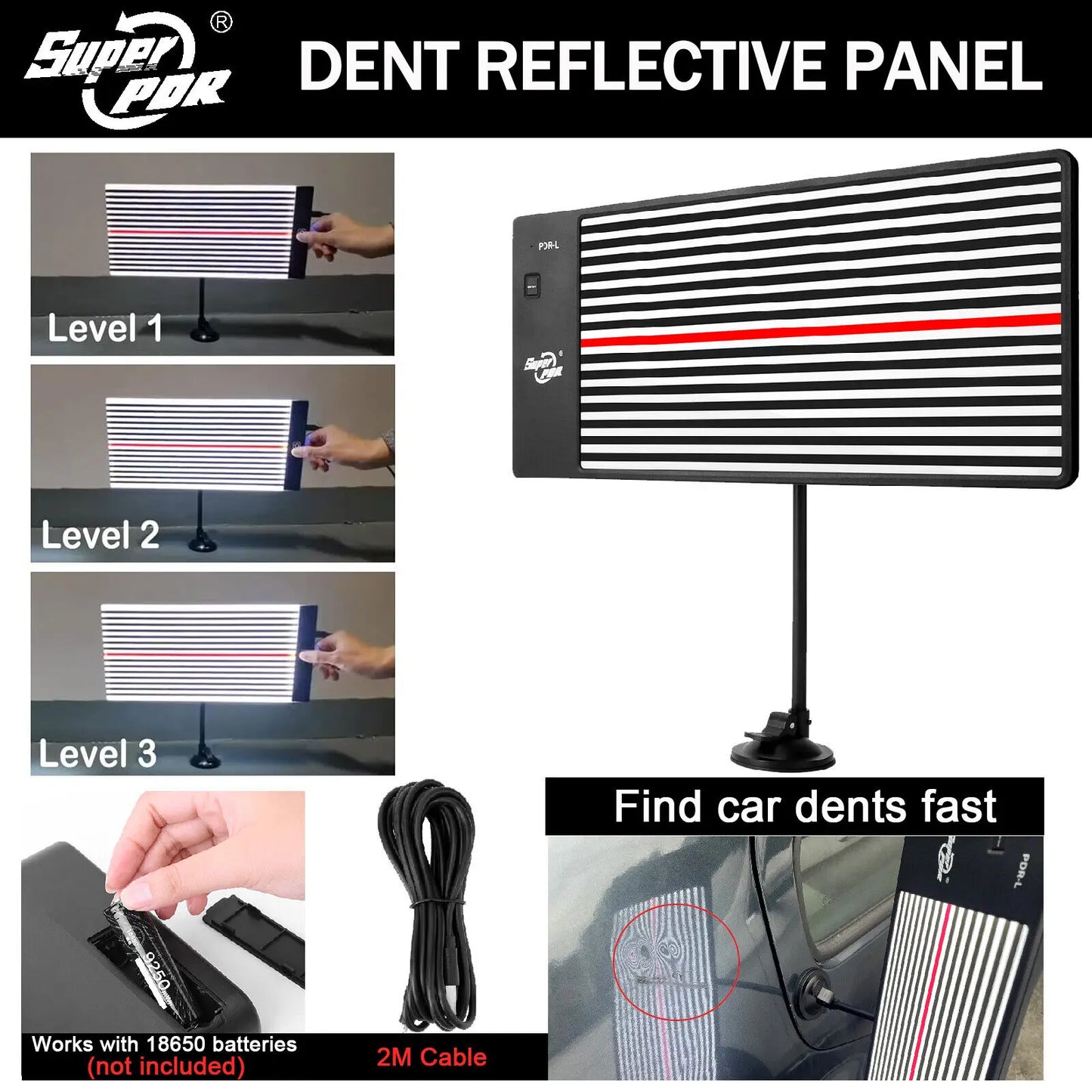 PDR Paintless Dent Removal Kit For Cars Pro Tools Included