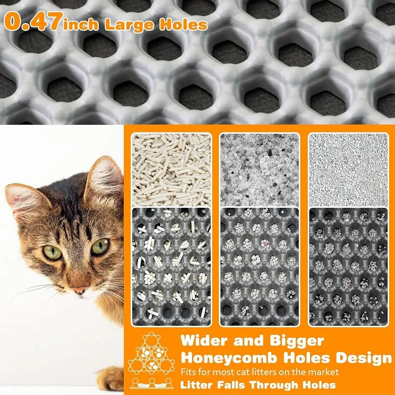 Waterproof Cat Litter Mat Non Slip Double Layer Pad