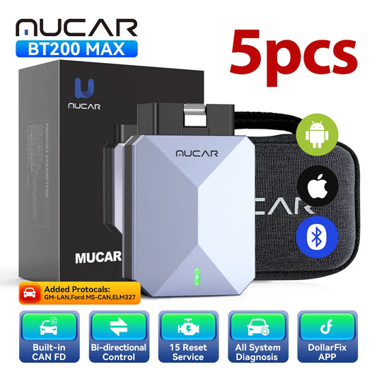 MUCAR BT200 MAX OBD2 Scanner ELM327 Bidirectional Full System Diagnosis