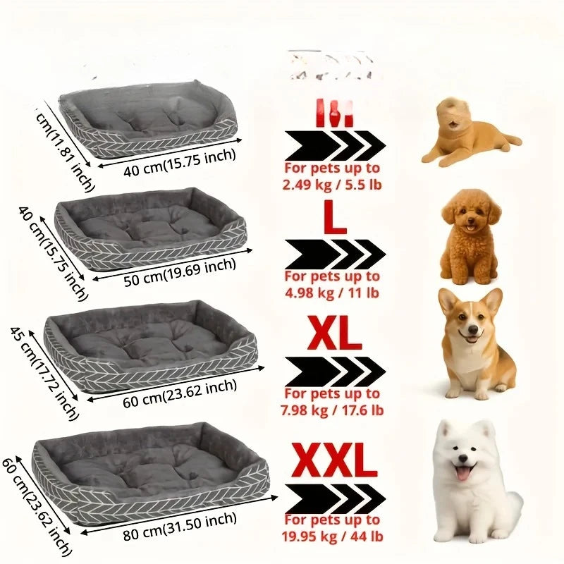 Nonecn Winter Warm Dog Soft Plush Round Pet Bed Lounge