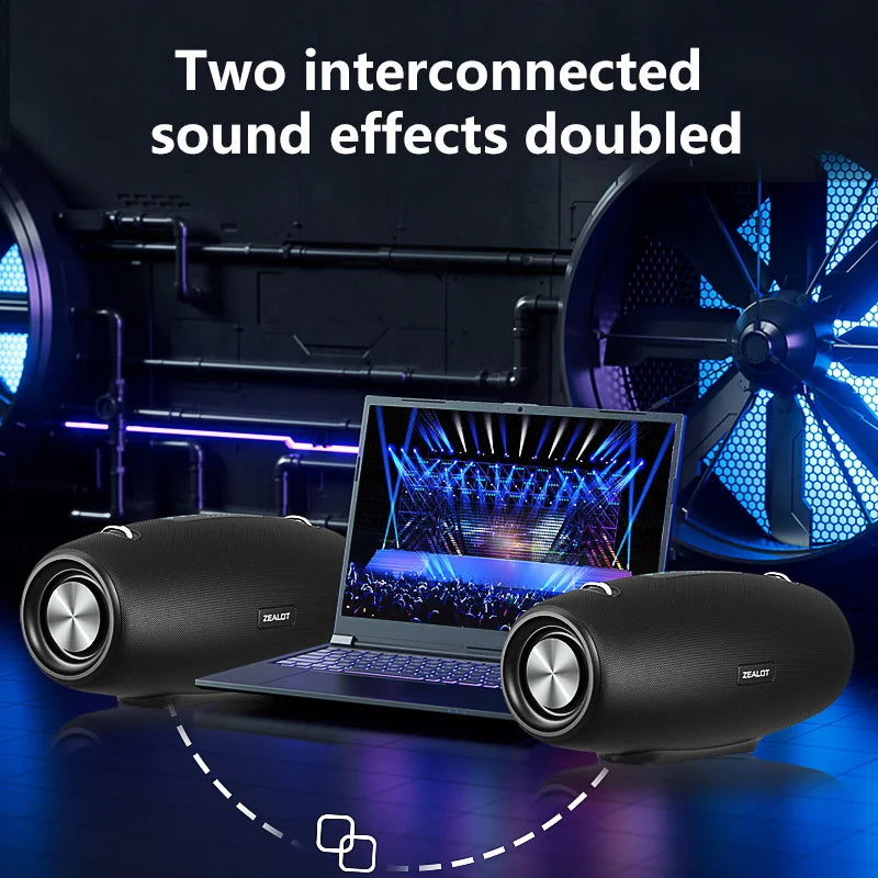 ZEALOT S67 Wireless Speaker Outdoor Waterproof Portable With Strap