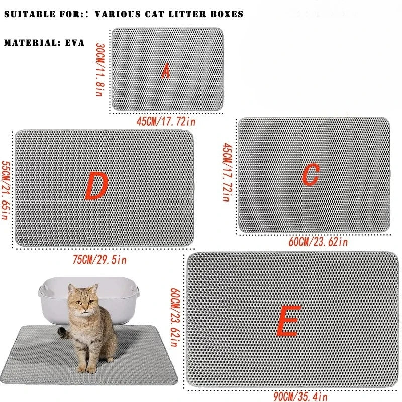 Waterproof Cat Litter Mat Non Slip Double Layer Pad