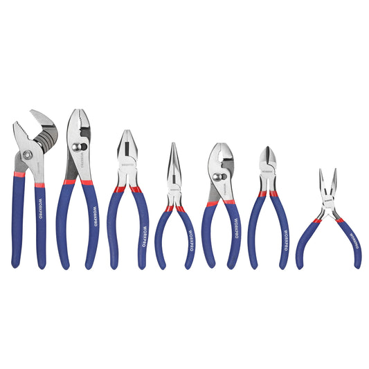 WORKPRO 7 Piece Pliers Set Joint Long Nose Slip Joint Linesman Diagonal DIY