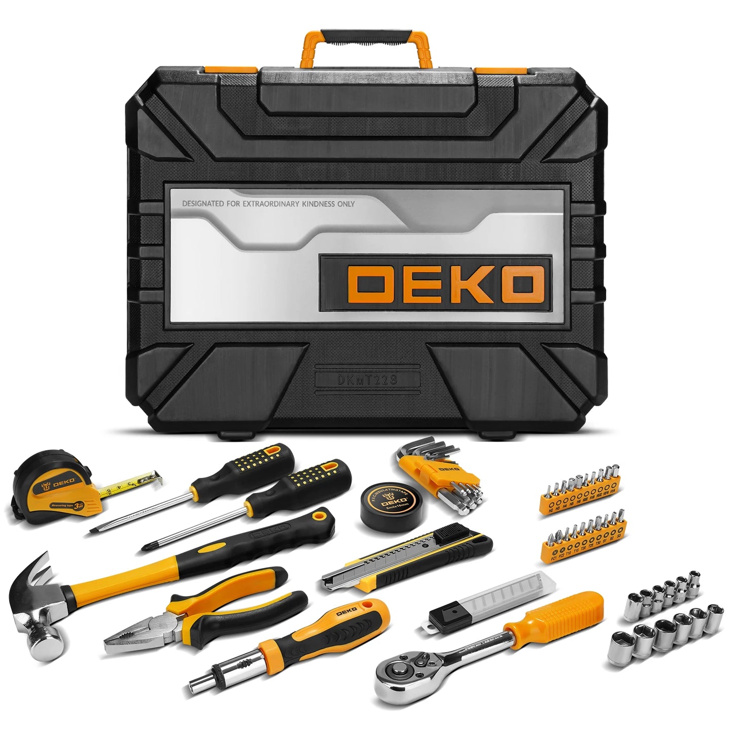 DEKOPRO 228 Piece Socket Wrench Auto Repair Tool Set Toolbox