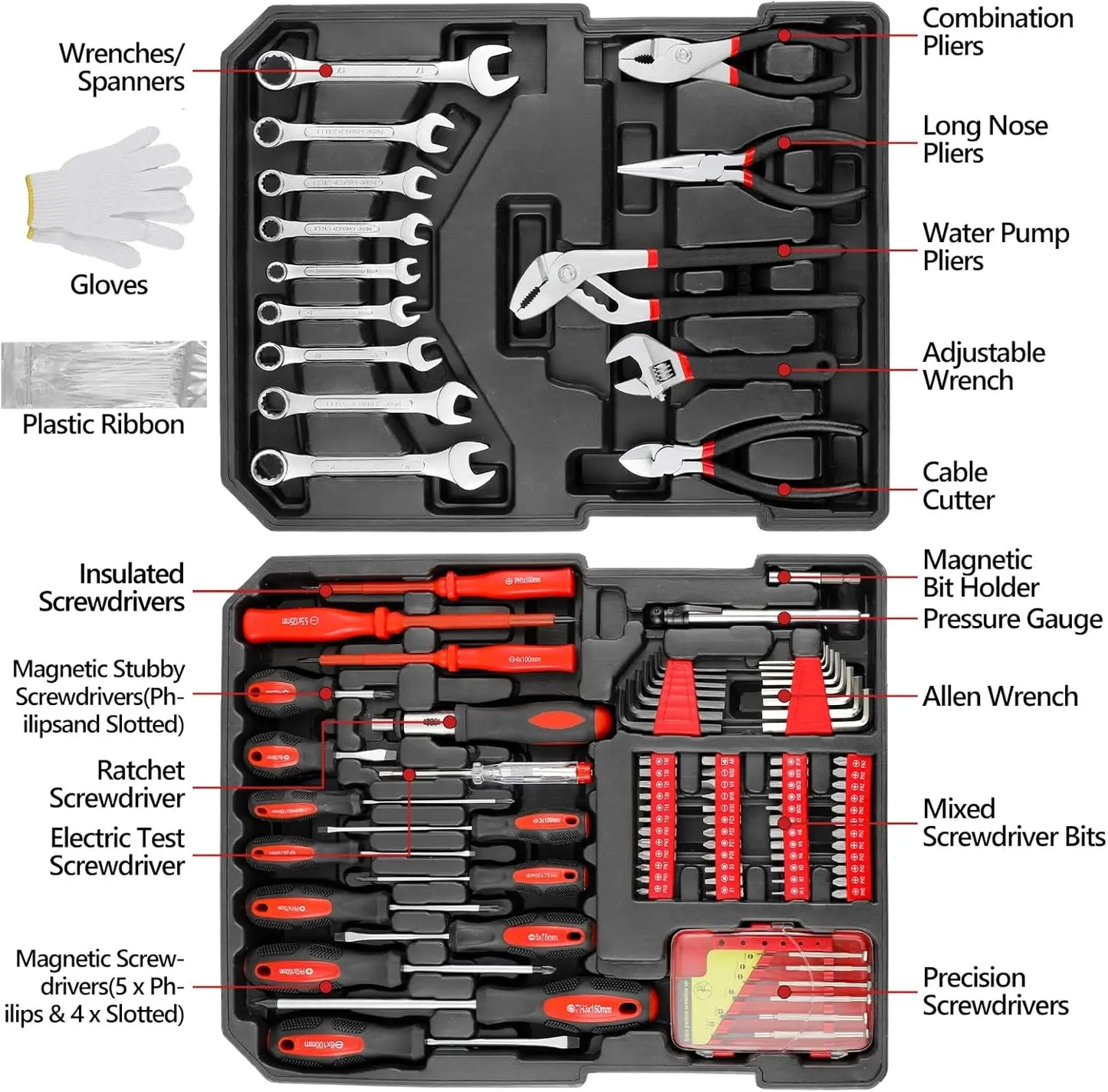 TLGREENDIY 799Piece Tool Set With Trolley Case For Home Repair