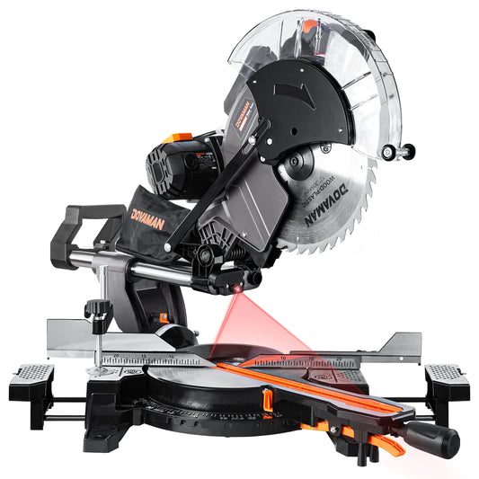DOVAMAN Dual-Bevel Sliding Miter Saw With Laser Guide