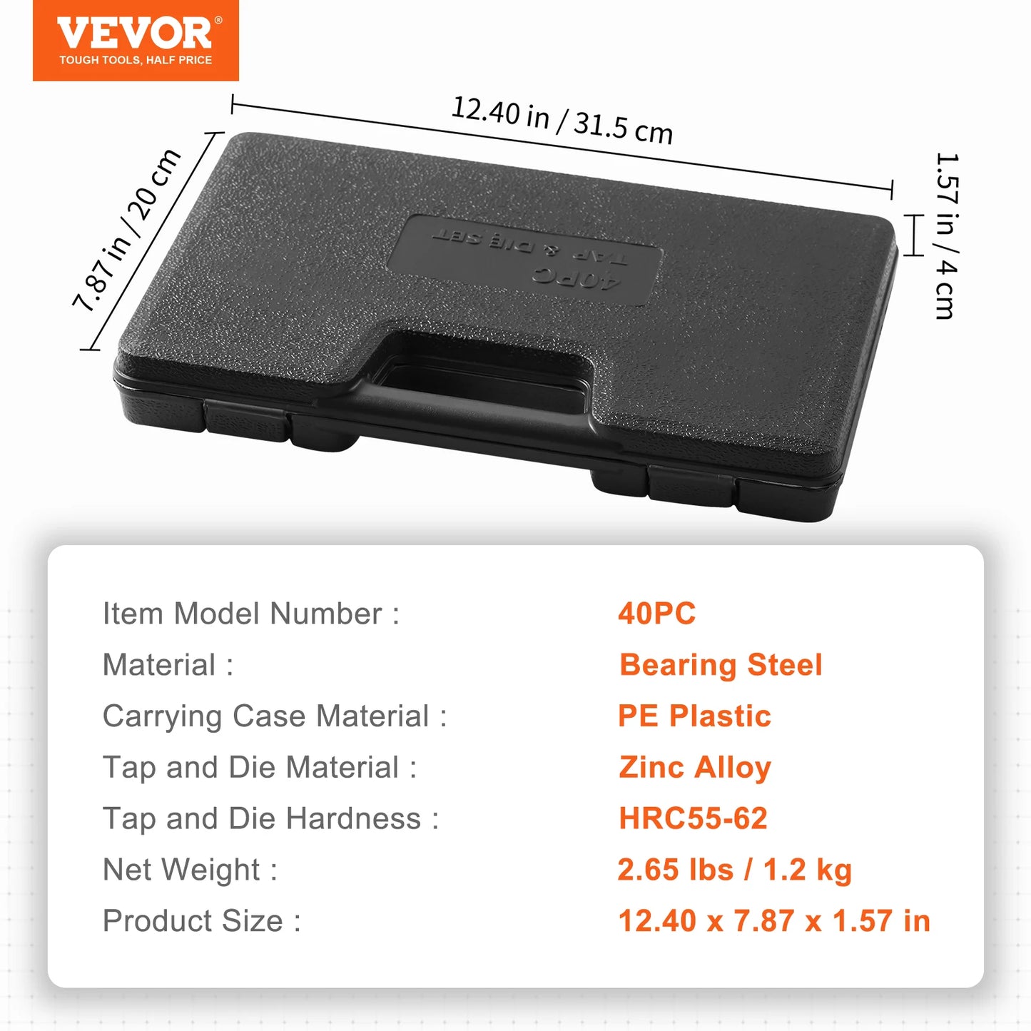 SucceBuy Tap And Die Set Essential Threading Kit For Metalworking