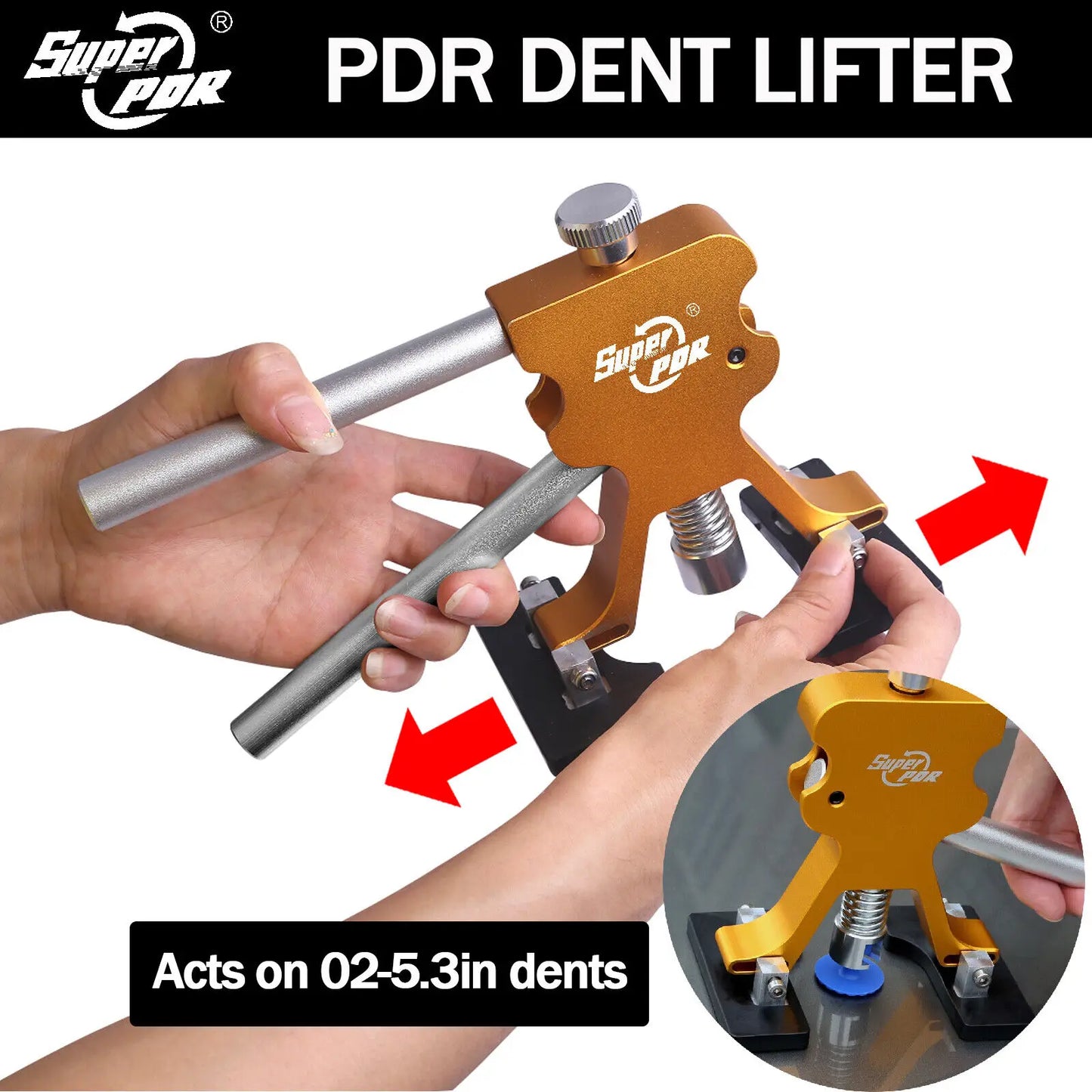 PDR Paintless Dent Removal Kit For Cars Pro Tools Included