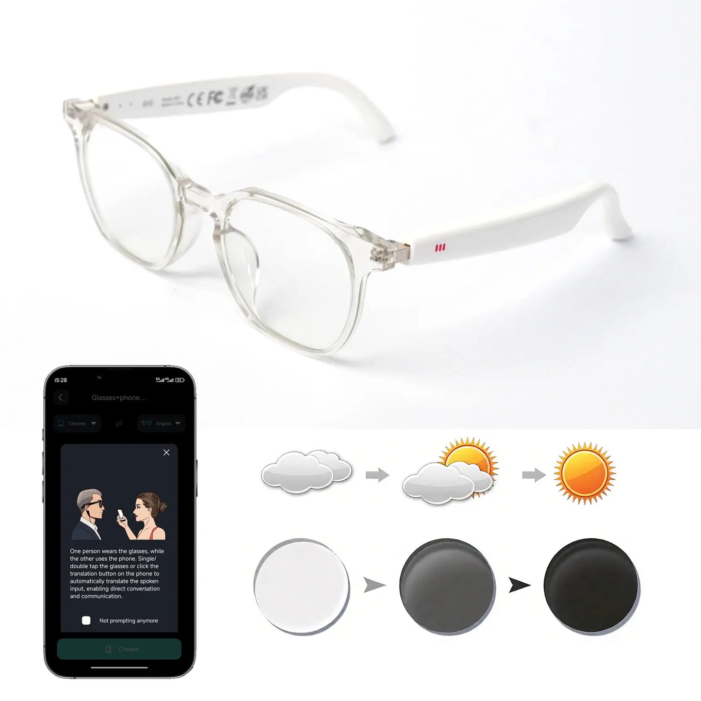 Giinova Smart Glasses With App Translation And Open Ear Audio