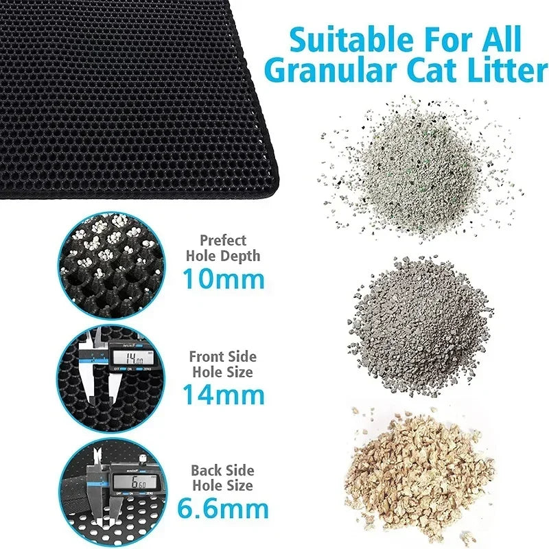 Waterproof Cat Litter Mat Non Slip Double Layer Pad