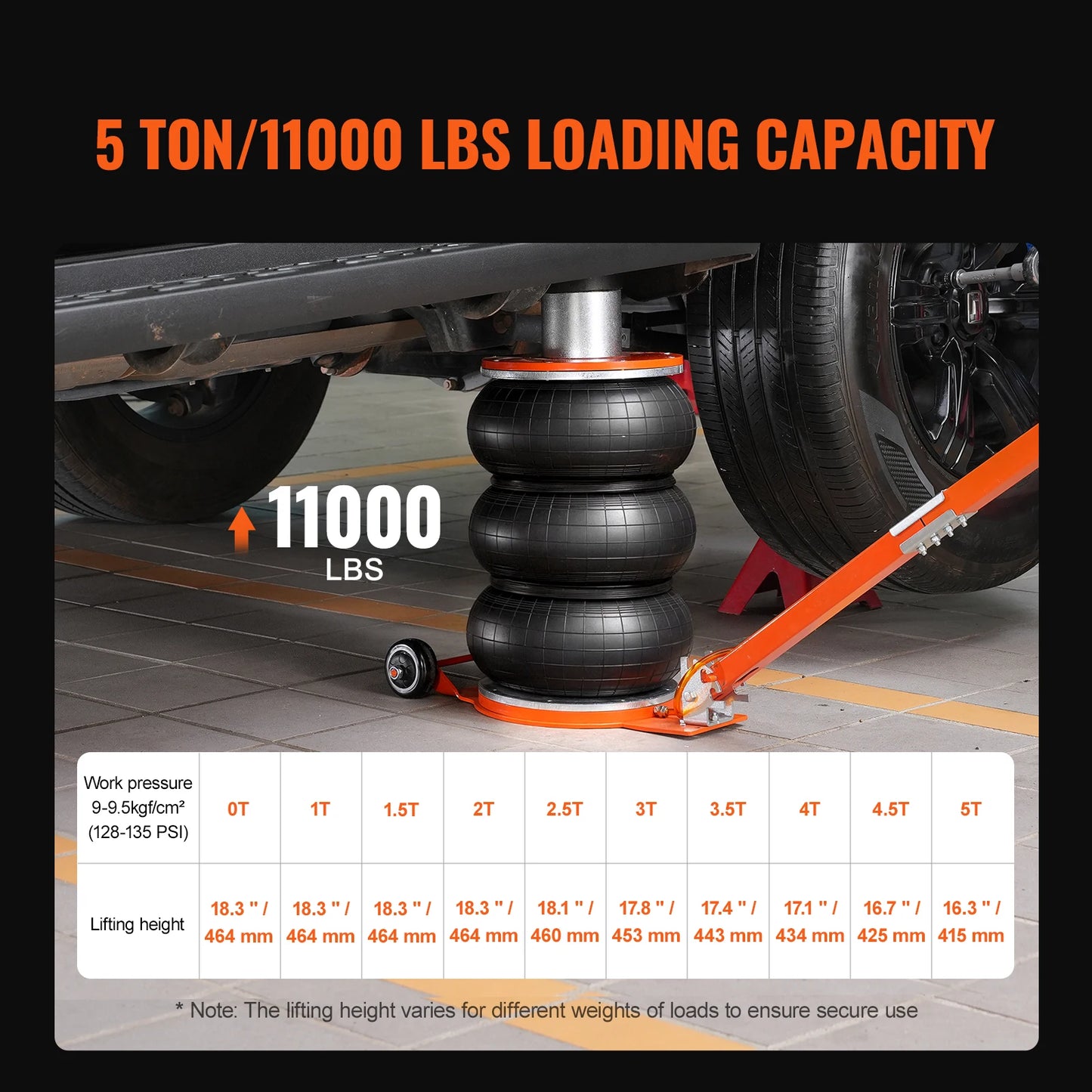 Succebuy Pneumatic Air Jack With Heightened Column And Rubber Pad