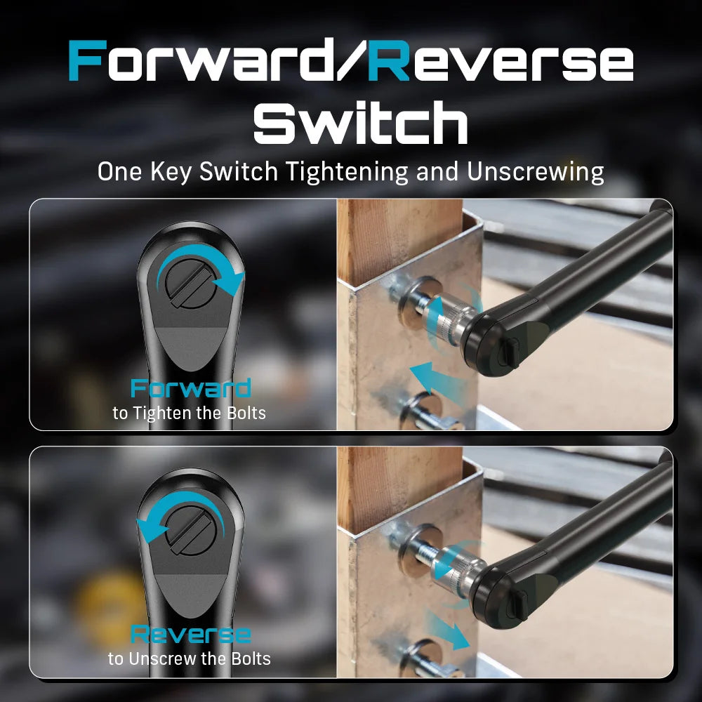 Seesii Cordless 12V Ratchet Wrench 55Nm With Dual Batteries