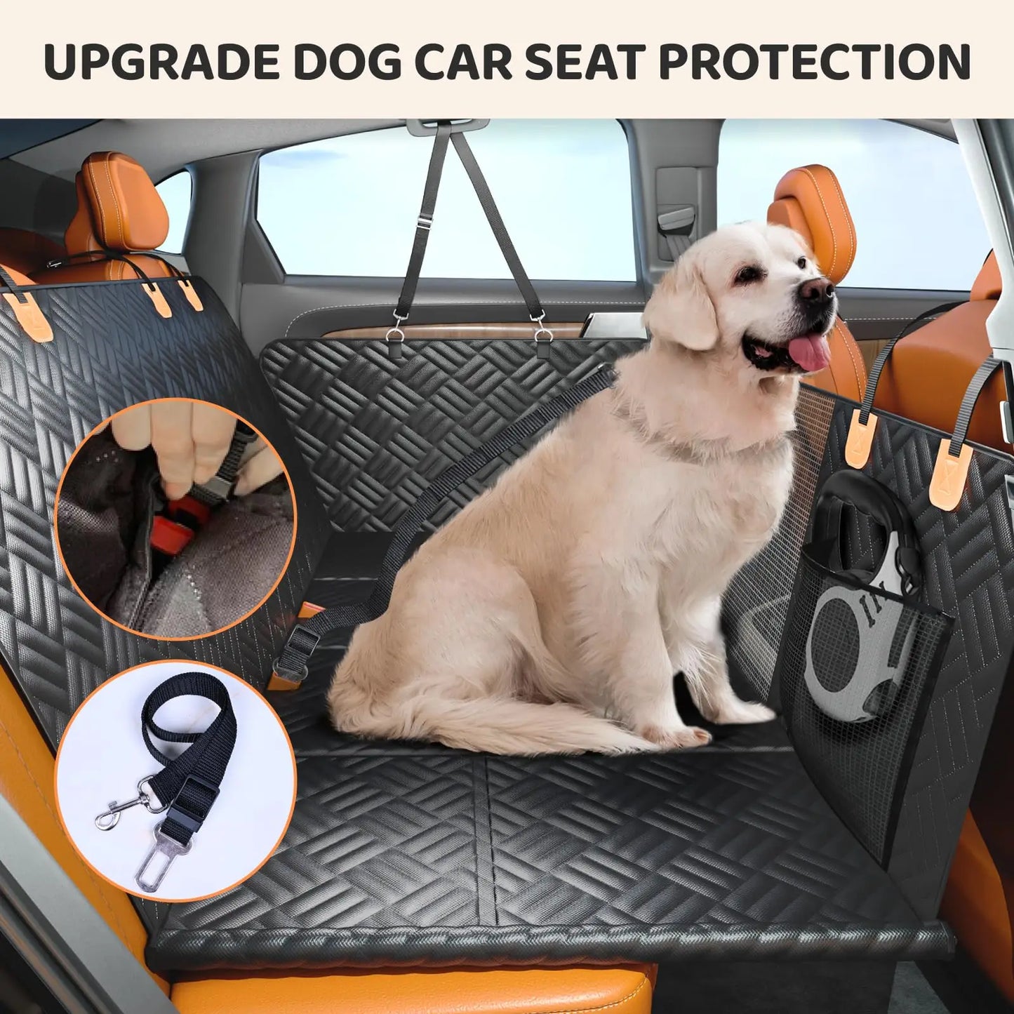 NONECN Dog Rear Seat Cover Hammock For Cars And SUVs