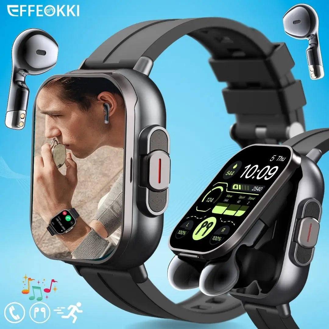 D8 2 In 1 Smartwatch With NFC Sleep Monitor Earbuds