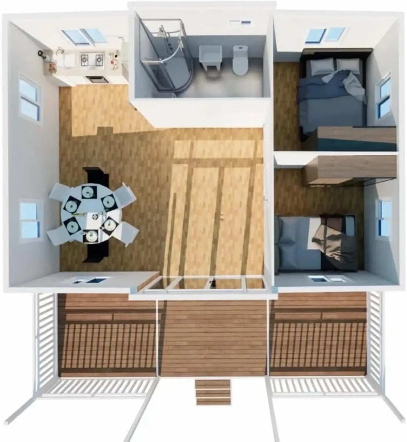 XMSJ Portable Prefab Tiny Home Modular House Expandable