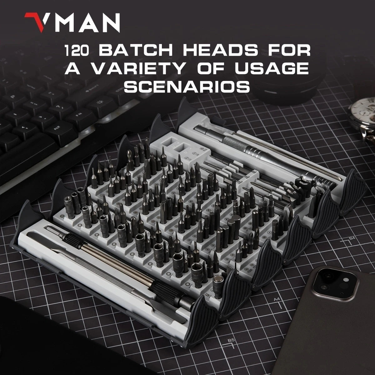 VMAN 128 in 1 Magnetic Precision Screwdriver Set for Computers