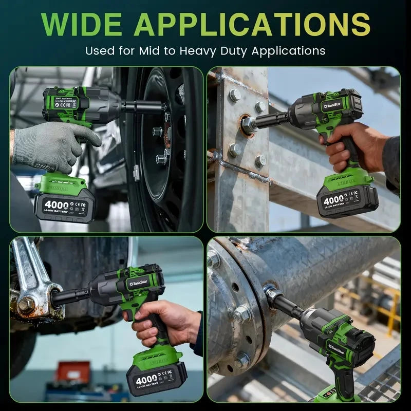 TaskStar Brushless Impact Wrench Cordless For Makita 18V Battery