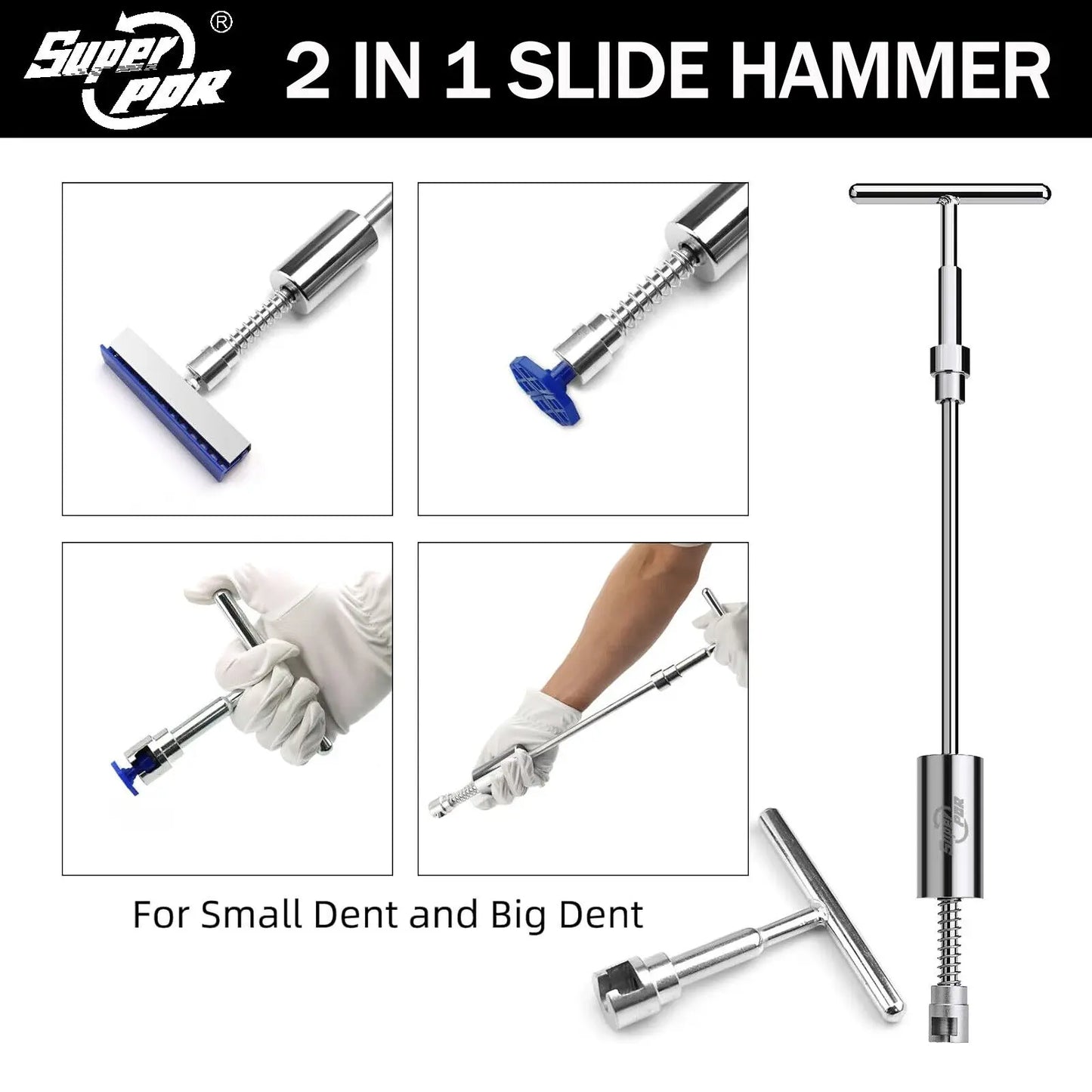 PDR Paintless Dent Removal Kit For Cars Pro Tools Included