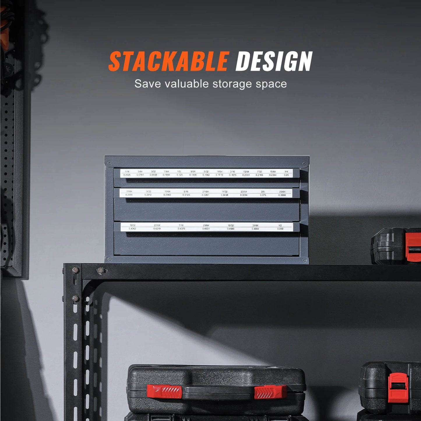 SucceBuy Steel Drill Dispenser Cabinet Three Drawer Organizer