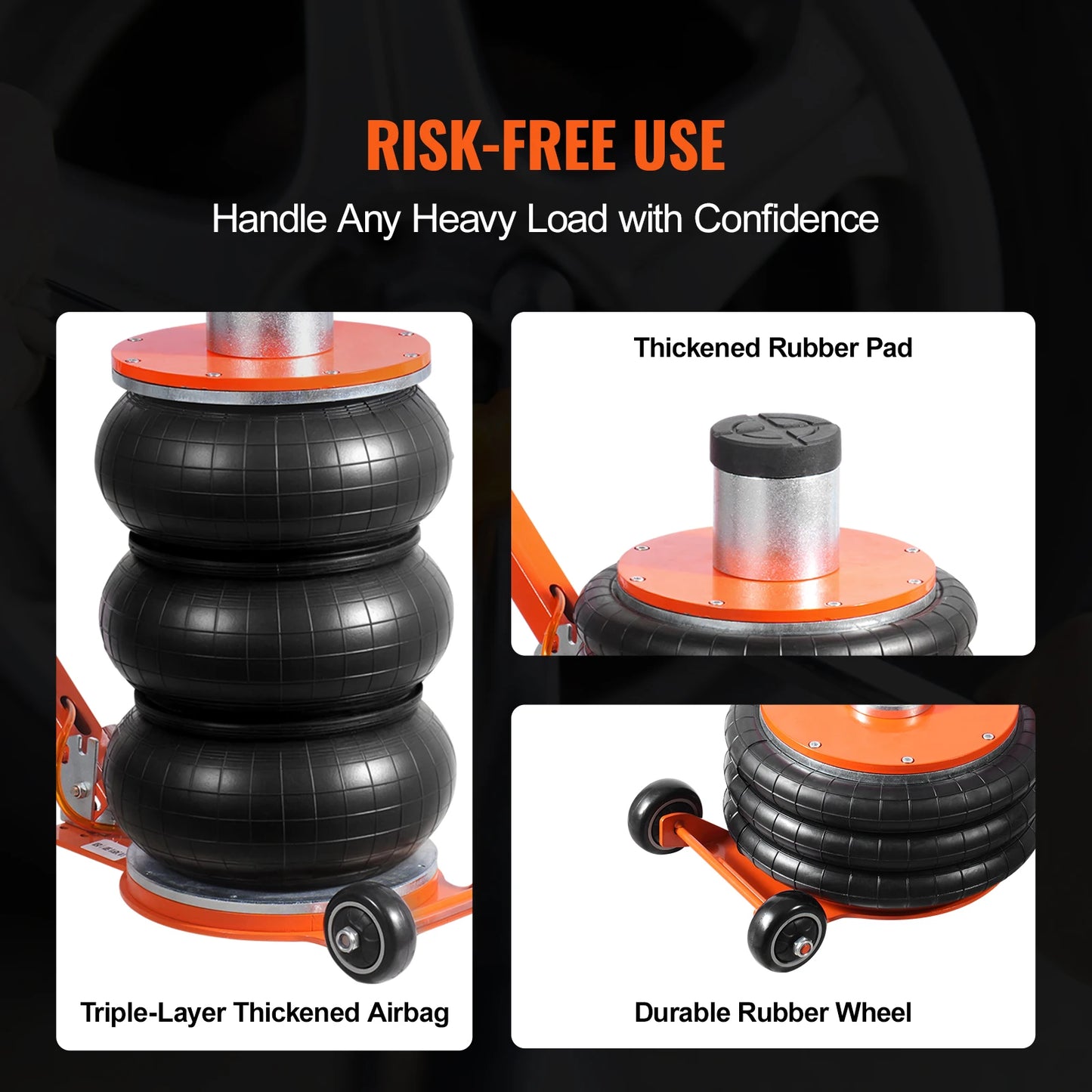 Succebuy Pneumatic Air Jack With Heightened Column And Rubber Pad