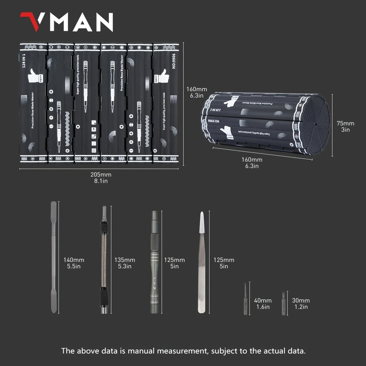 VMAN 128 in 1 Magnetic Precision Screwdriver Set for Computers