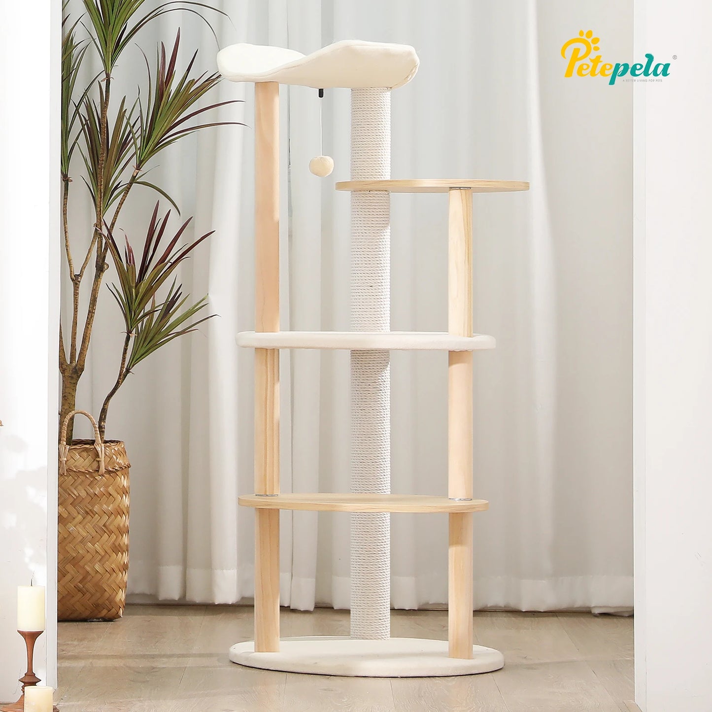 PAWZ Road Cat Tree Tower With Scratching Post And Condo