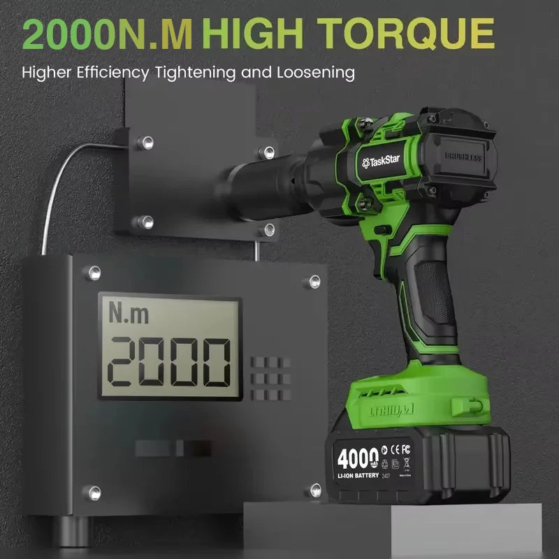 TaskStar Brushless Impact Wrench Cordless For Makita 18V Battery
