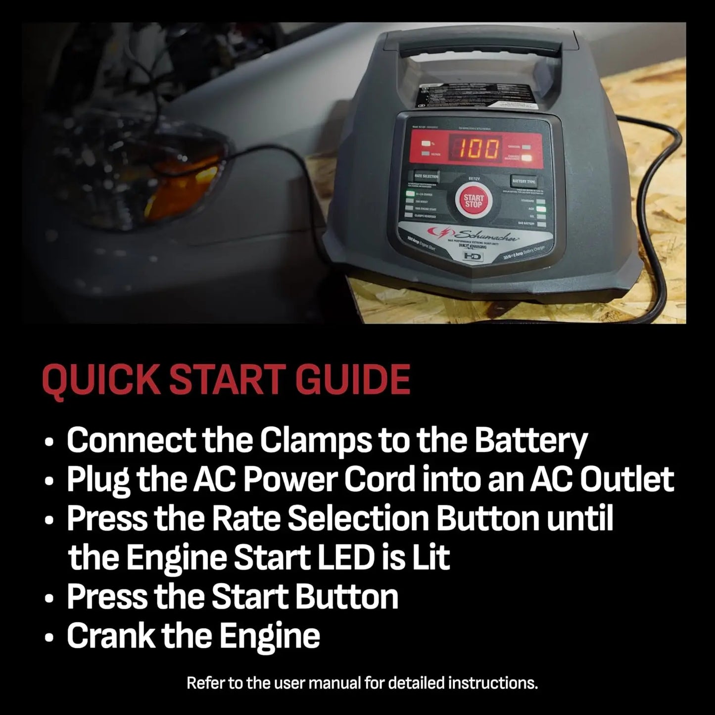 Schumacher Electric 5-in-1 Car Battery Charger and Starter for 6V/12V