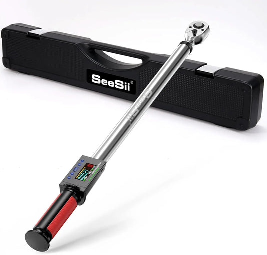 Seesii Digital Torque Wrench Half Inch Drive 340 Nm Adjustable 3 Modes