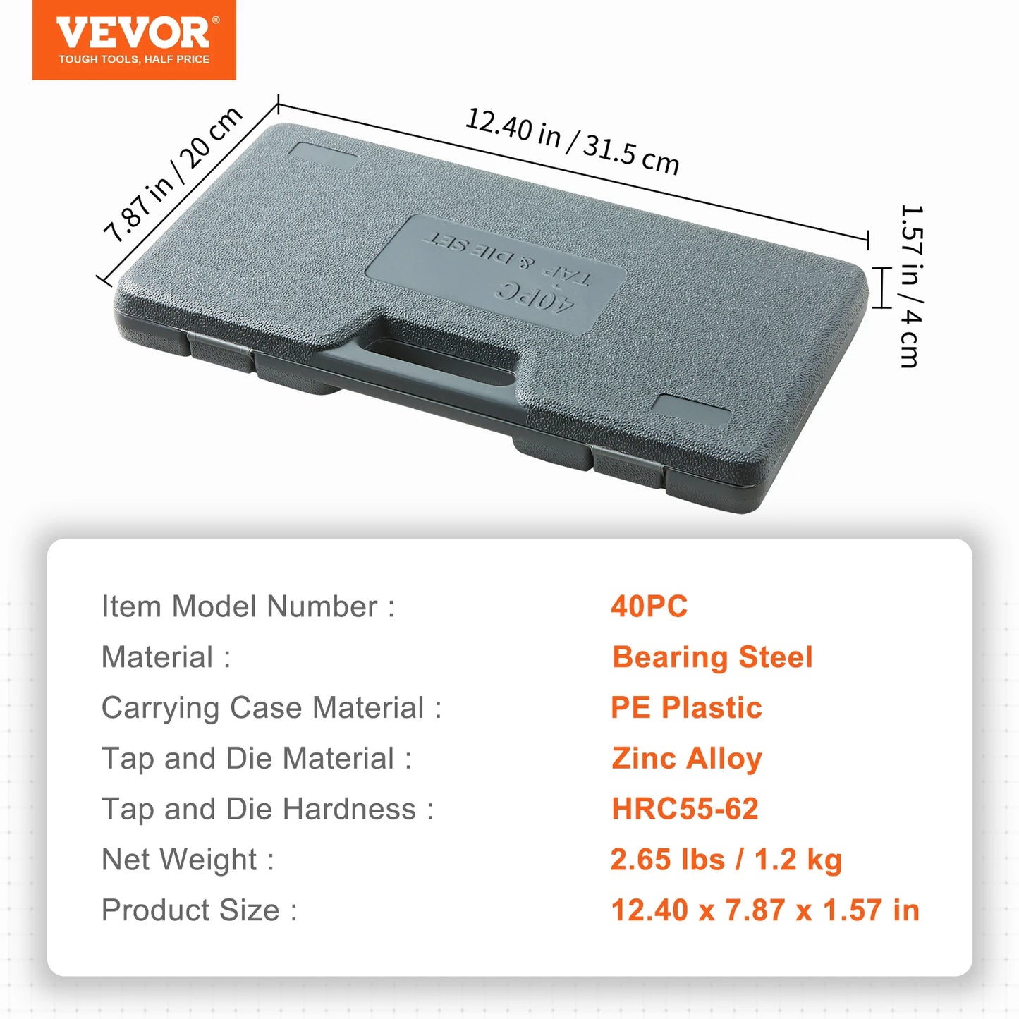 SucceBuy Tap And Die Set Essential Threading Kit For Metalworking