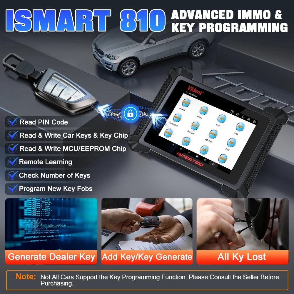 VIDENT ISmart810 Car Diagnostic Tool Bidirectional Scan ECU Coding