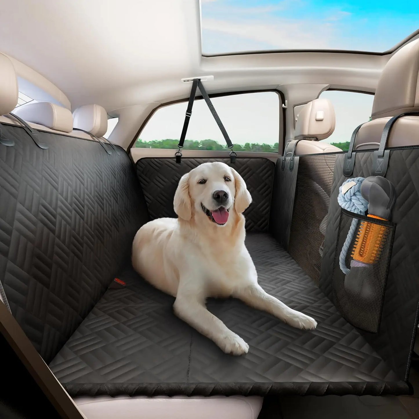NONECN Dog Rear Seat Cover Hammock For Cars And SUVs