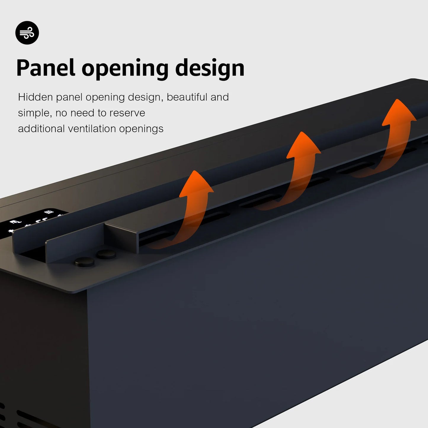 AFLYEVER Electric Steam Simulator Fireplace With Remote Wall Mount LED