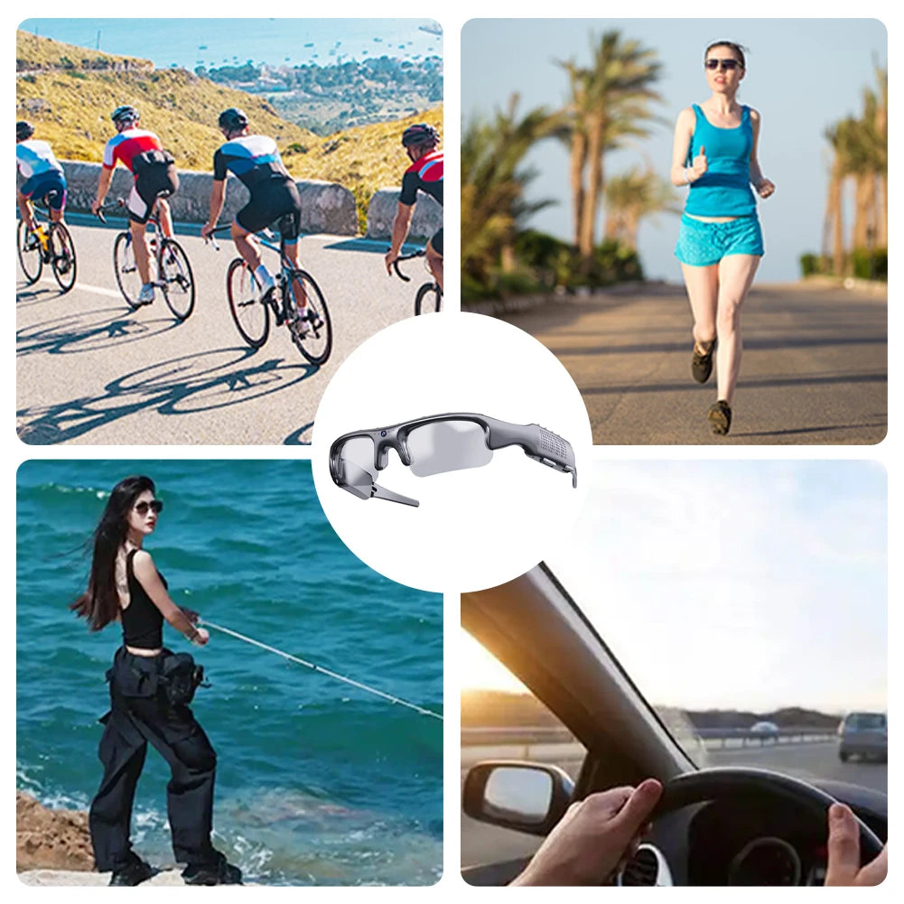 ALLOYSEED Smart HD 1080P WiFi Glasses With Camera And Audio
