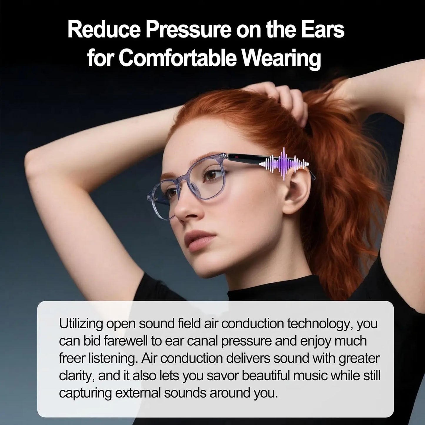 Giinova Smart Glasses With App Translation And Open Ear Audio