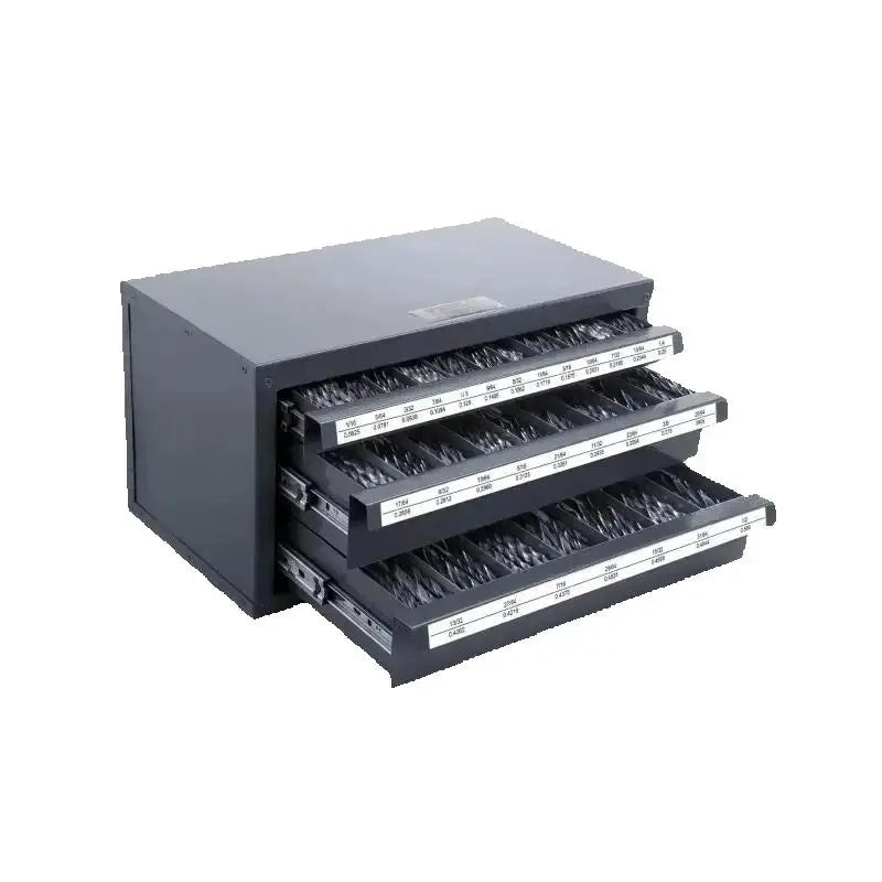 SucceBuy Steel Drill Bit Dispenser Cabinet Three Drawer Organizer