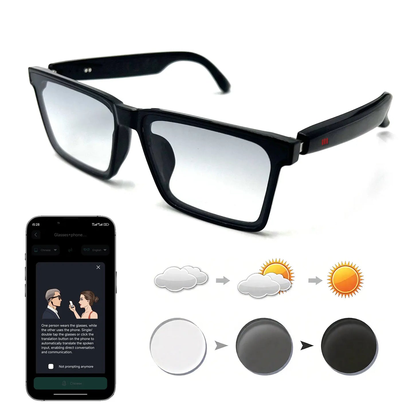 Giinova Smart Glasses With App Translation And Open Ear Audio