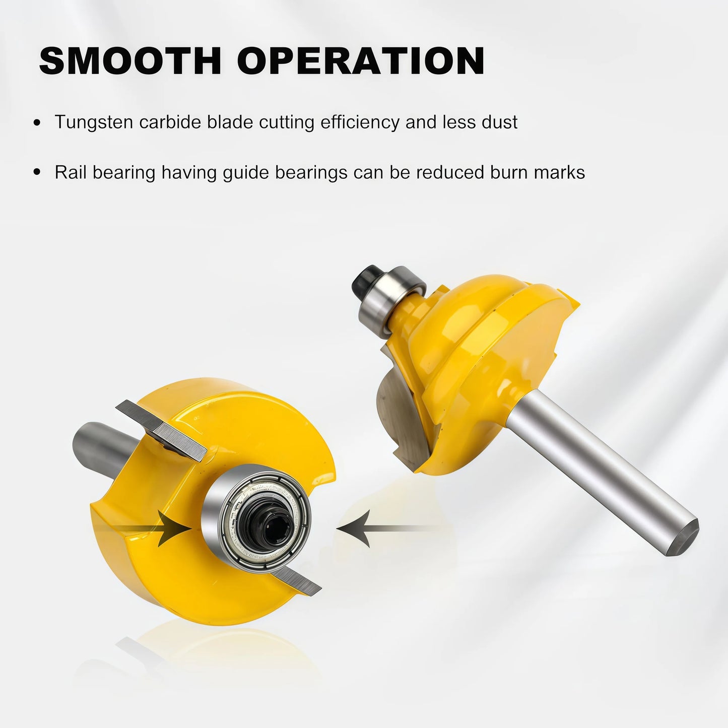 Allsome 100 Pieces Tungsten Carbide Woodworking Router Bit