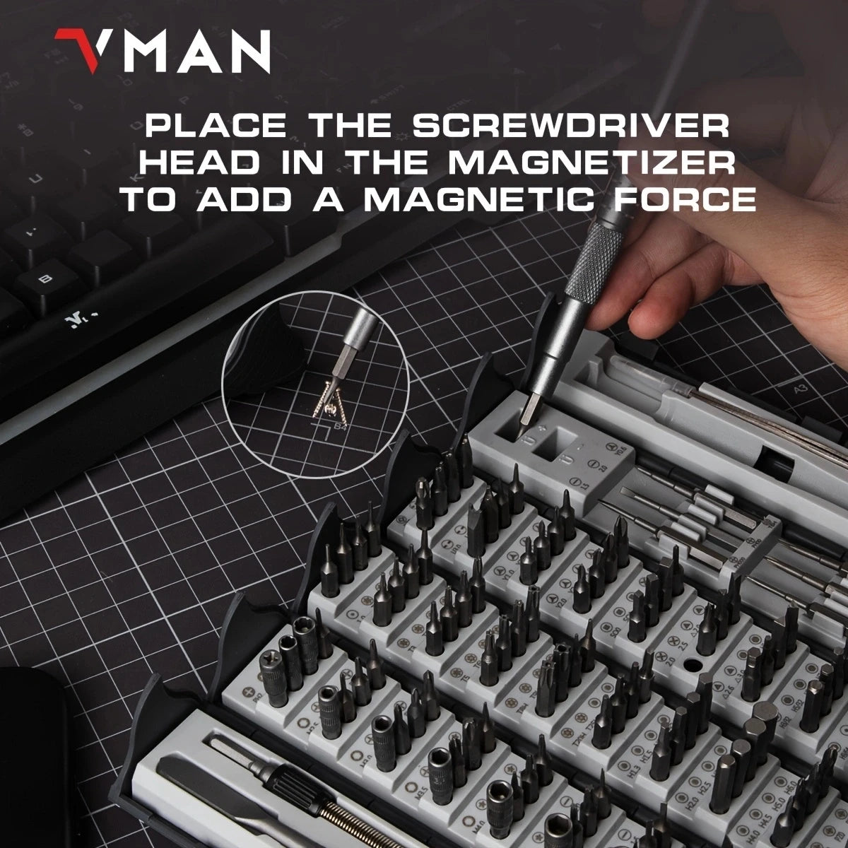 VMAN 128 in 1 Magnetic Precision Screwdriver Set for Computers