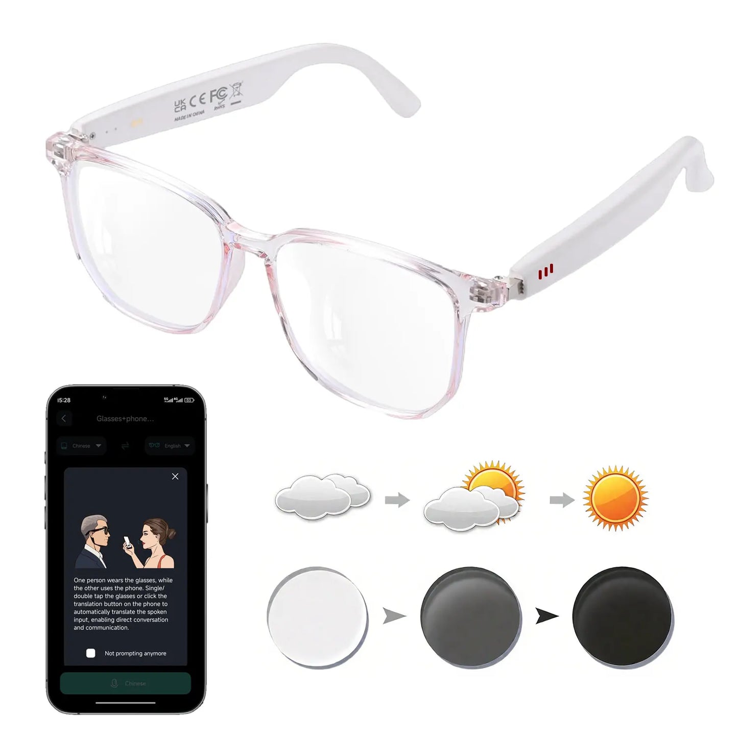 Giinova Smart Glasses With App Translation And Open Ear Audio