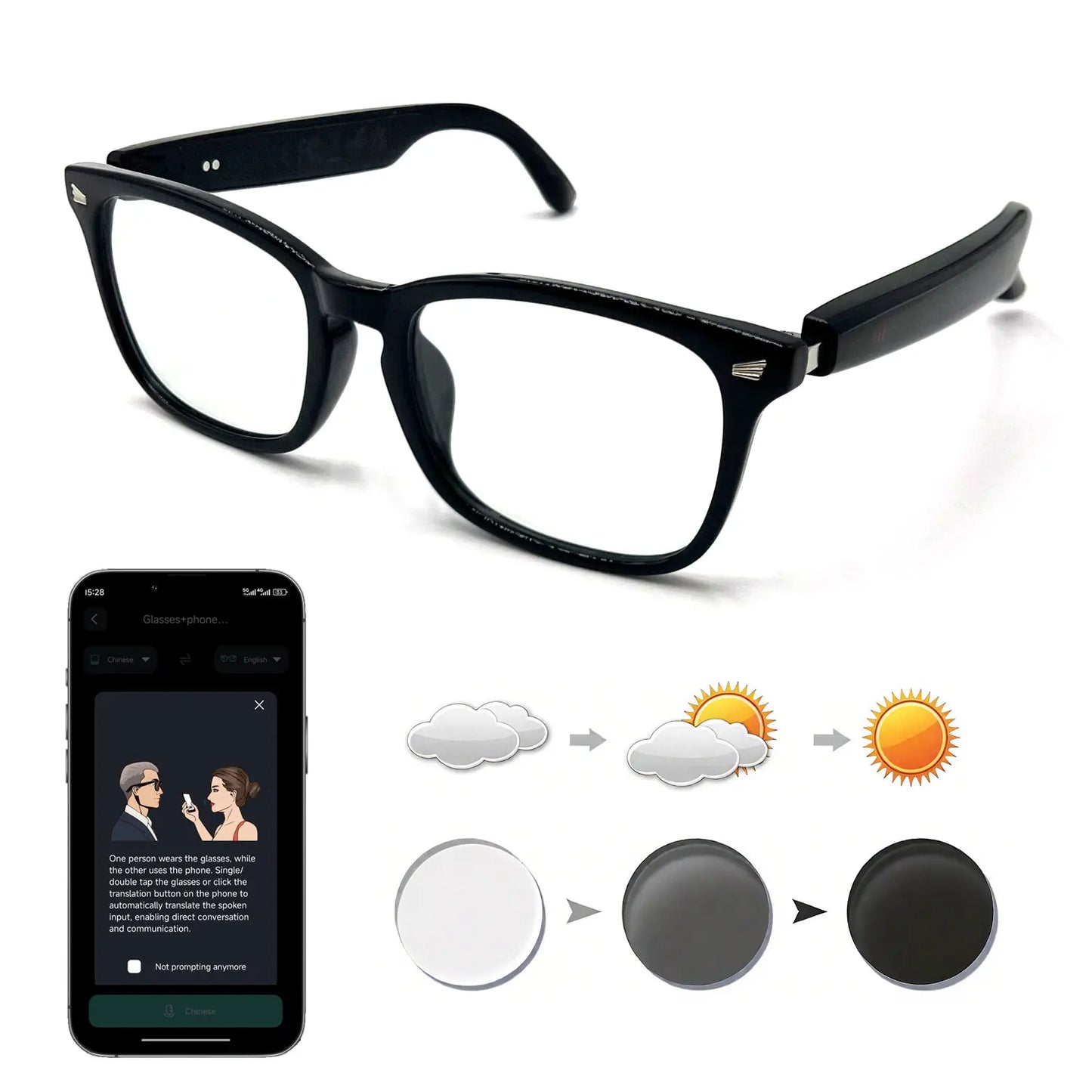 Giinova Smart Glasses With App Translation And Open Ear Audio